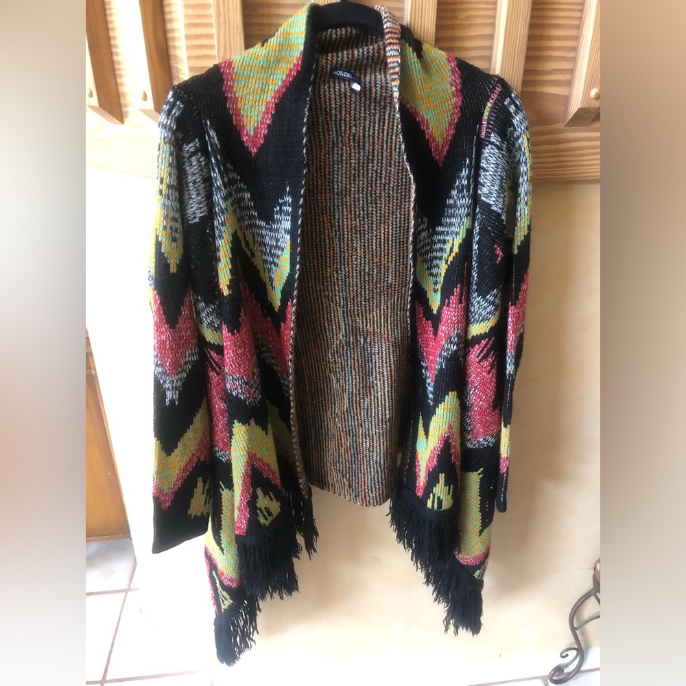 Hot & Delicious Southwestern Sweater Cardigan with Fringe
